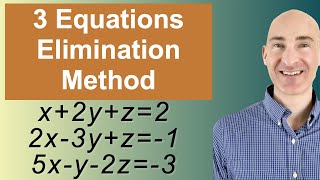 Solving Systems of 3 Equations Elimination [upl. by Giacinta]